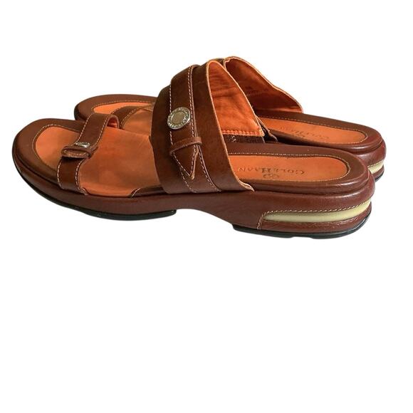 Cole Haan Air Foot Bed Brown Leather Slip On Sandals Women’s Size 6B (D18731) - Picture 11 of 14